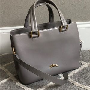 Longchamp leather gray purse bag